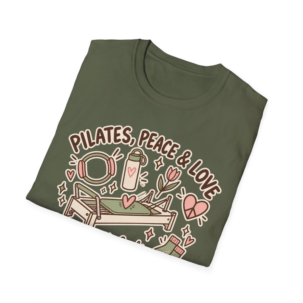 Pilates Peace & Love T-Shirt — Pilates Instructor & Enthusiast Tee