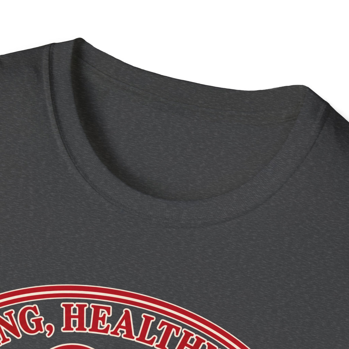 Cuddle Junkie T‑Shirt — "Loving, Healthy Heart" Heartbeat Graphic