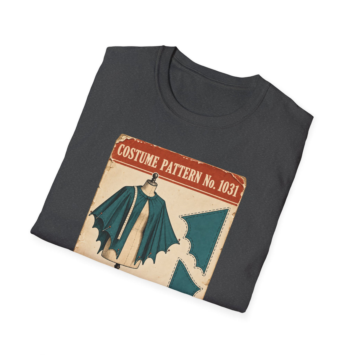 Vintage Costume Pattern T-Shirt — 'Costume Pattern No. 1031' Retro Halloween Tee