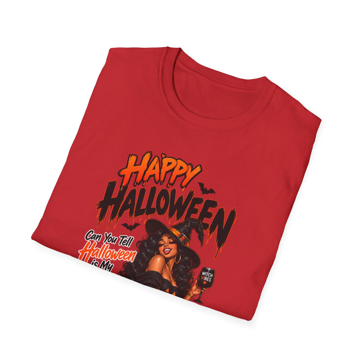 Happy Halloween Witch Pumpkin T-Shirt — Retro Pinup Halloween Graphic Tee